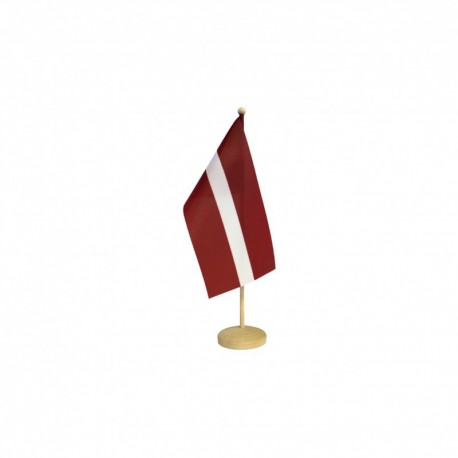 Latvijas galda karodziņš ar koka statīvu